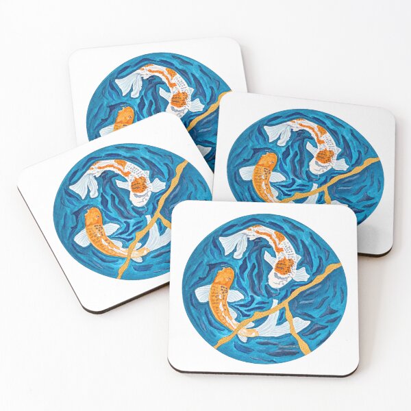 Item preview, Swimming Through Stillness – Koi Fish Art | Ripple and Reflection Series designed and sold by newsuept25.art.