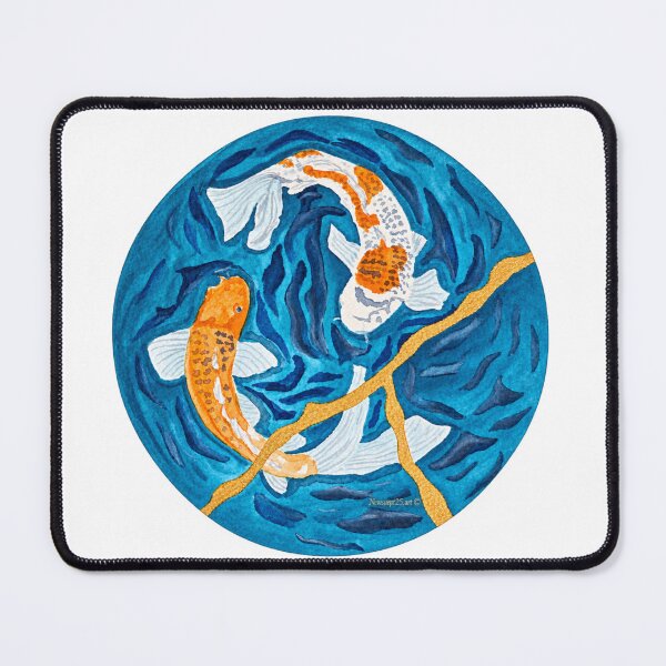 Item preview, Swimming Through Stillness – Koi Fish Art | Ripple and Reflection Series designed and sold by newsuept25.art.