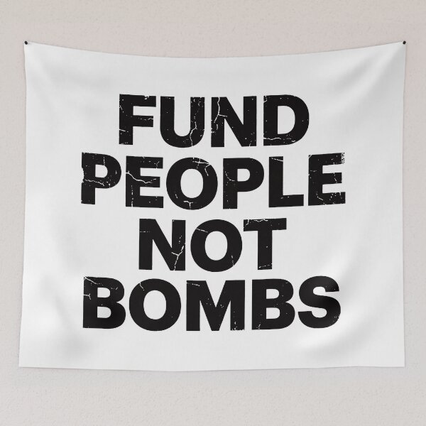 Item preview, Fund People Not Bombs - Retro Vintage Typography #6 designed and sold by EunsooLee.