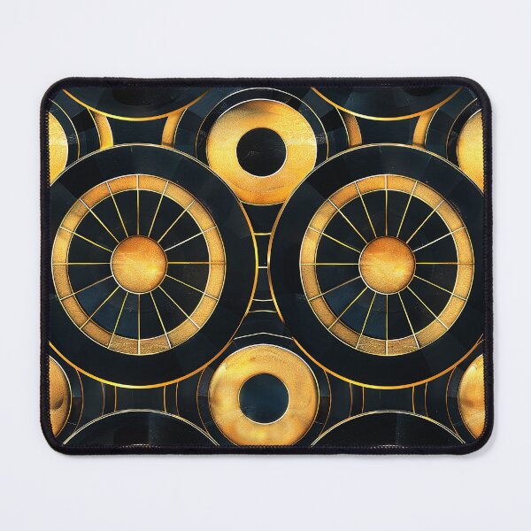Item preview, Vintage Luxury Golden And Black Geometric Circles Pattern designed and sold by DEC02.