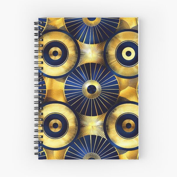 Item preview, Art Deco-Inspired Blue Teal And Golden Pattern designed and sold by DEC02.