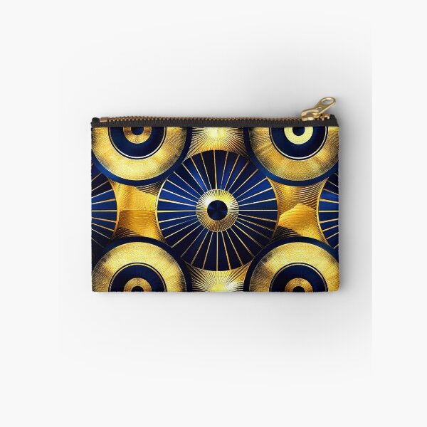 Item preview, Art Deco-Inspired Blue Teal And Golden Pattern designed and sold by DEC02.