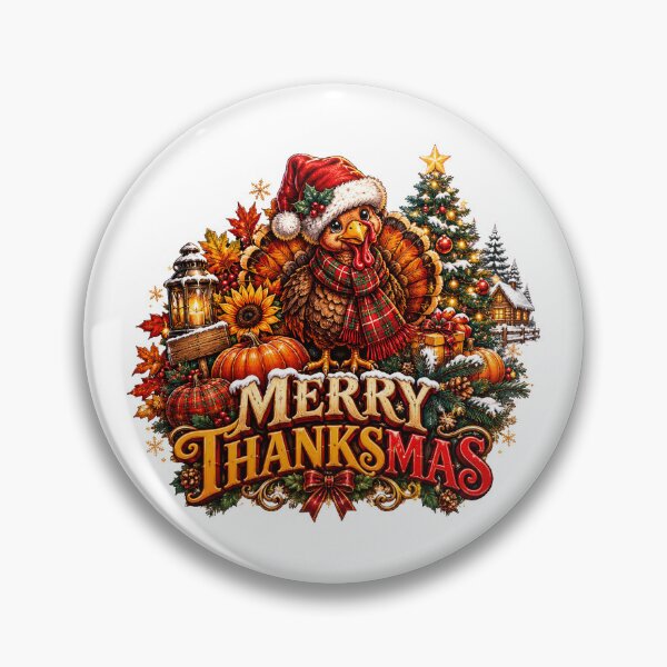 Item preview, Merry Thanksmas Turkey Santa Thanksgiving Christmas Fall designed and sold by QuiteOrbit.