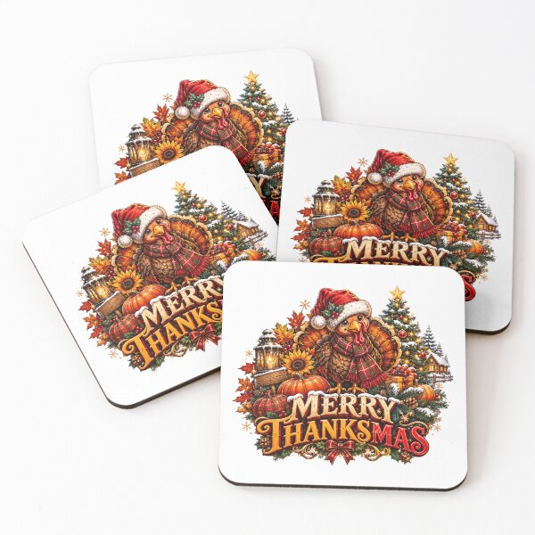 Item preview, Merry Thanksmas Turkey Santa Thanksgiving Christmas Fall designed and sold by QuiteOrbit.