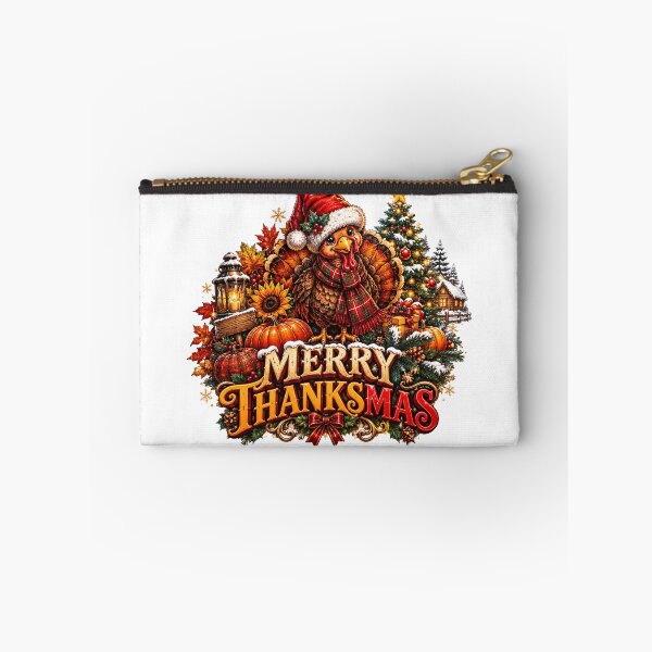 Item preview, Merry Thanksmas Turkey Santa Thanksgiving Christmas Fall designed and sold by QuiteOrbit.