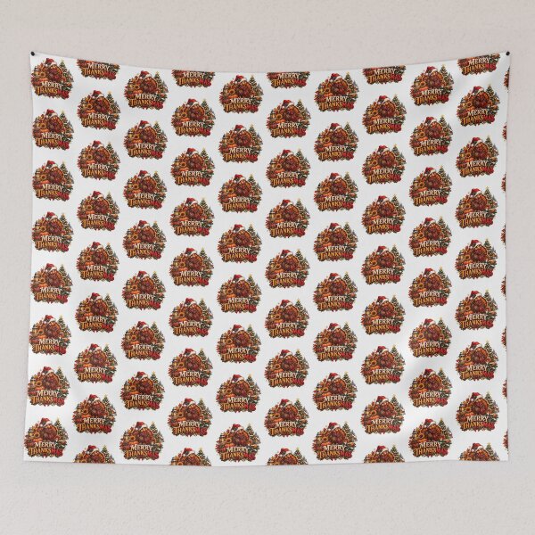 Item preview, Merry Thanksmas Turkey Santa Thanksgiving Christmas Fall designed and sold by QuiteOrbit.