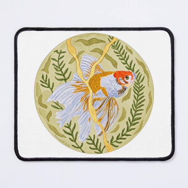 Item preview, Where the Water Whispers – Kintsugi Goldfish Watercolour | Ripple and Reflection Series designed and sold by newsuept25.art.
