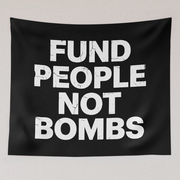 Item preview, Fund People Not Bombs - Retro Vintage Typography #7 designed and sold by EunsooLee.