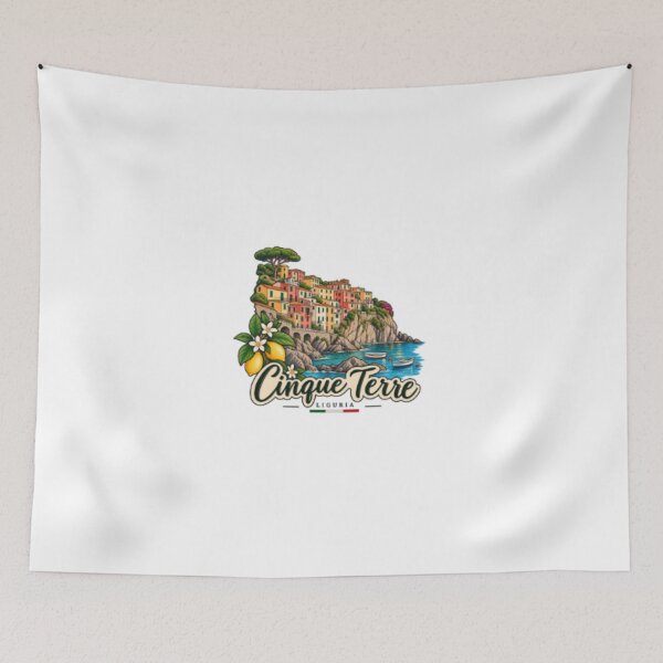 Item preview, Cinque Terre Italy – Vintage Coastal Travel Design designed and sold by SimsimahLaughs.