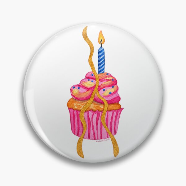 Item preview, Kintsugi Birthday Cupcake – Pink Celebration & Resilience Art designed and sold by newsuept25.art.