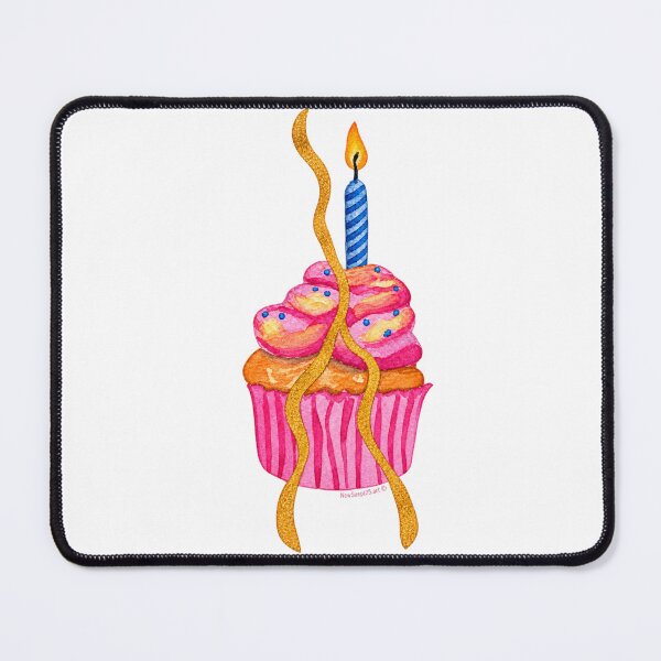 Item preview, Kintsugi Birthday Cupcake – Pink Celebration & Resilience Art designed and sold by newsuept25.art.