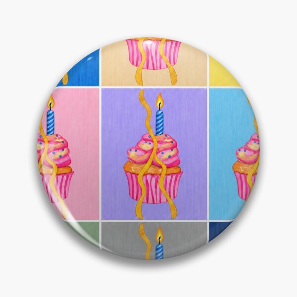 Item preview, Colourful Birthday Cupcake Pop Art – Kintsugi Inspired Celebration designed and sold by newsuept25.art.