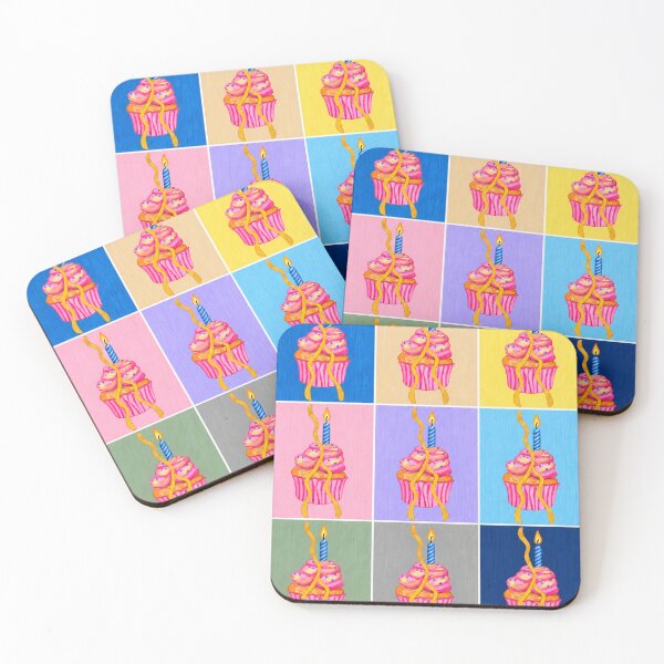 Item preview, Colourful Birthday Cupcake Pop Art – Kintsugi Inspired Celebration designed and sold by newsuept25.art.