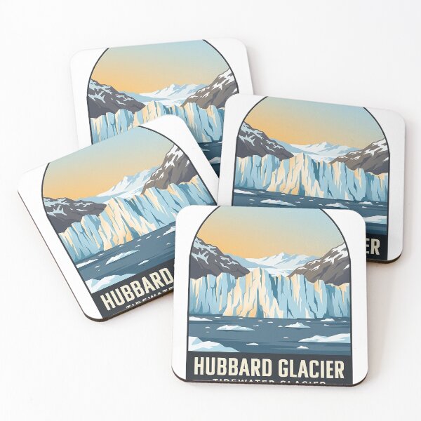Item preview, Hubbard Glacier Alaska Vintage WPA Travel Badge Sticker designed and sold by DetourDgn.