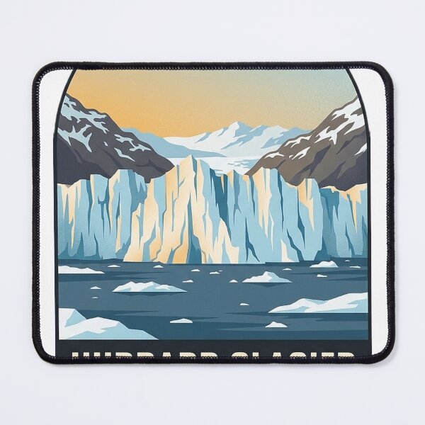 Item preview, Hubbard Glacier Alaska Vintage WPA Travel Badge Sticker designed and sold by DetourDgn.
