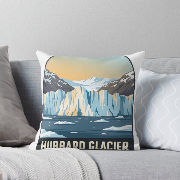 Item preview, Hubbard Glacier Alaska Vintage WPA Travel Badge Sticker designed and sold by DetourDgn.