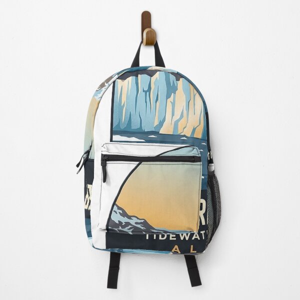 Item preview, Hubbard Glacier Alaska Vintage WPA Travel Badge Sticker designed and sold by DetourDgn.