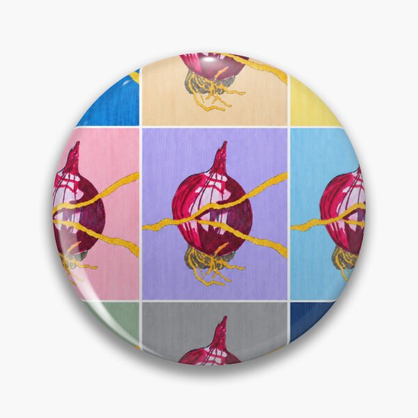 Item preview, Kintsugi Red Onion – Colourful Kitchen & Vegetable Art designed and sold by newsuept25.art.