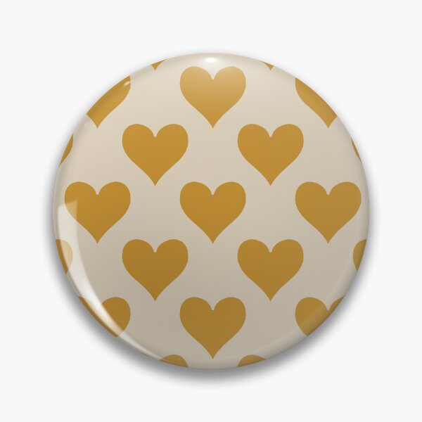 Item preview, large Mustard Gold Playing Card Hearts Retro Cream Pattern designed and sold by DColourMuse.