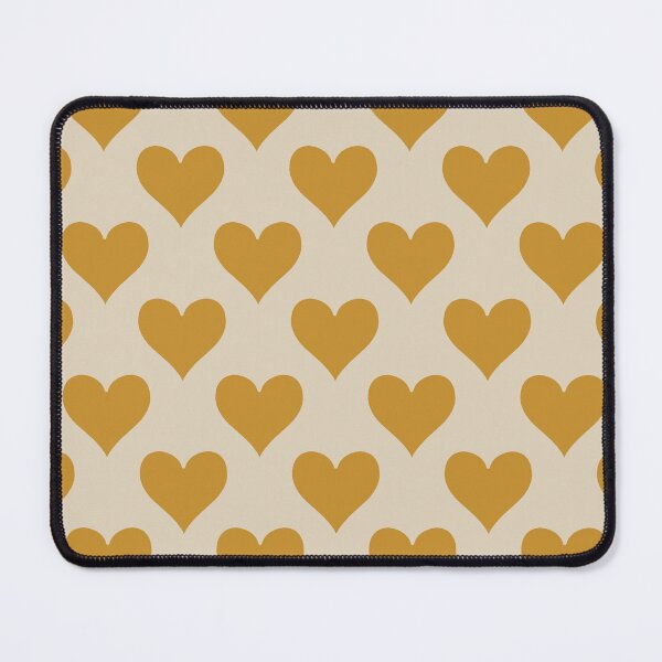 Item preview, large Mustard Gold Playing Card Hearts Retro Cream Pattern designed and sold by DColourMuse.