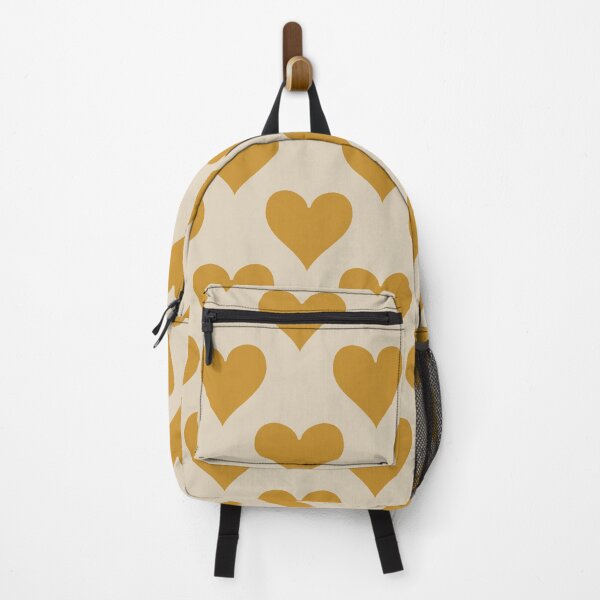 Item preview, large Mustard Gold Playing Card Hearts Retro Cream Pattern designed and sold by DColourMuse.