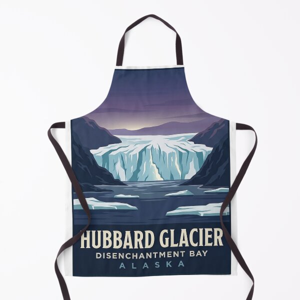 Item preview, Hubbard Glacier Blue Hour Alaska Travel Poster Sticker designed and sold by DetourDgn.