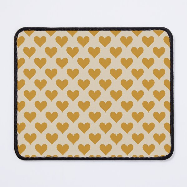 Item preview, Medium Mustard Gold Playing Card Hearts Retro Cream Pattern designed and sold by DColourMuse.