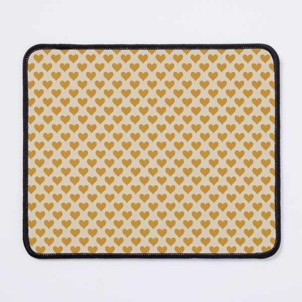 Item preview, Small Mustard Gold Playing Card Hearts Retro Cream Pattern designed and sold by DColourMuse.