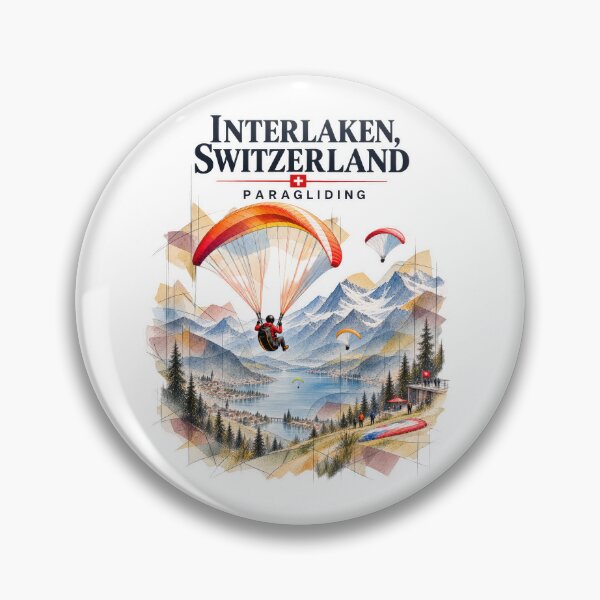 Item preview, Interlaken, Switzerland — Paragliding Over the Alps designed and sold by Russell Thorne.