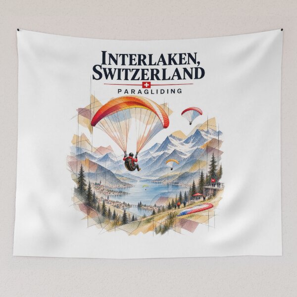 Item preview, Interlaken, Switzerland — Paragliding Over the Alps designed and sold by Russell Thorne.
