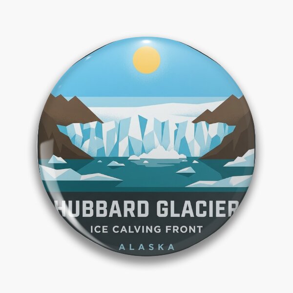Item preview, Hubbard Glacier Modern Geometric Alaska Hexagon Sticker designed and sold by DetourDgn.