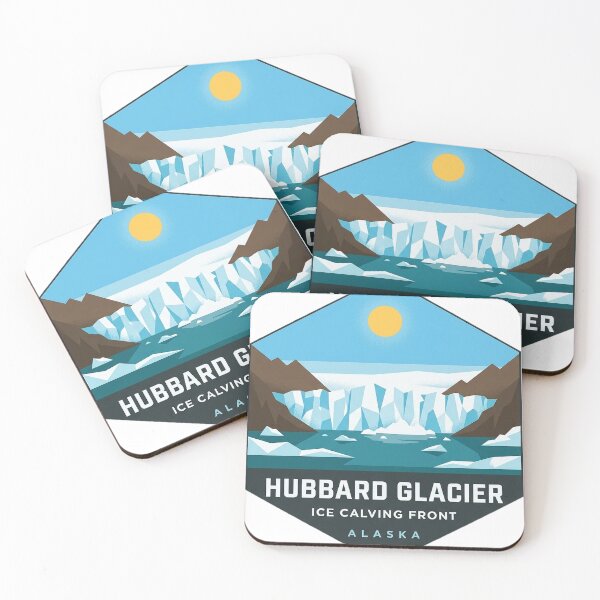 Item preview, Hubbard Glacier Modern Geometric Alaska Hexagon Sticker designed and sold by DetourDgn.