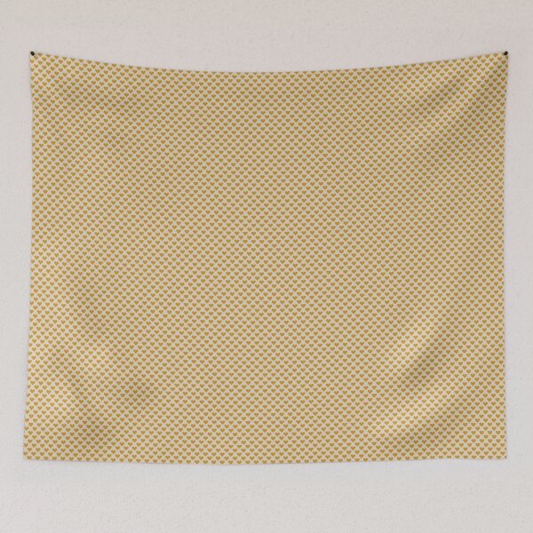 Item preview, XSmall Mustard Gold Playing Card Hearts Retro Cream Pattern designed and sold by DColourMuse.