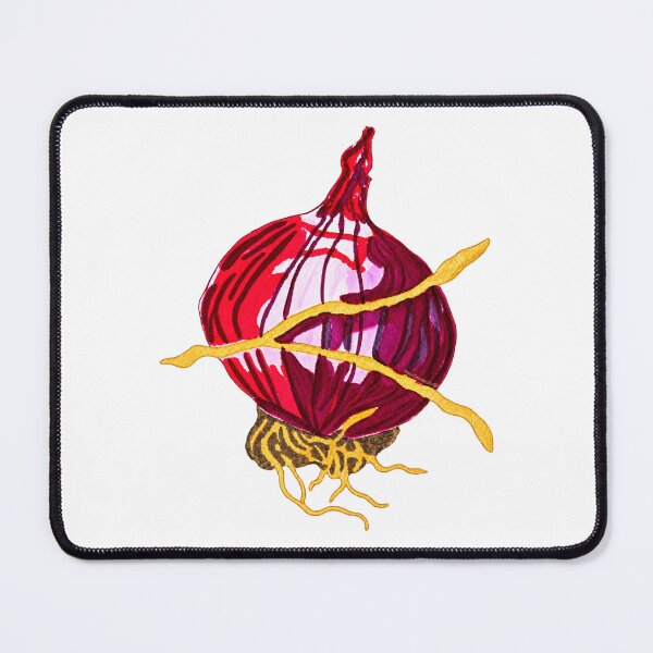 Item preview, Golden Red Onion – Original Hand-Painted Botanical Art designed and sold by newsuept25.art.