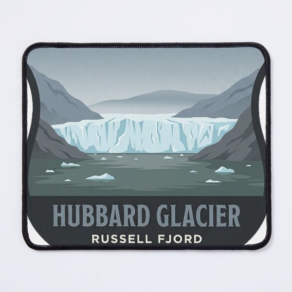 Item preview, Hubbard Glacier Alaska Heraldic Crest Shield Sticker designed and sold by DetourDgn.