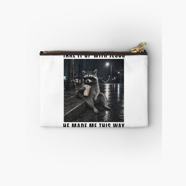 Item preview,  Raccoon Take It Up With Jesus Drinking Iced Coffee At Night designed and sold by AlexandSchum.