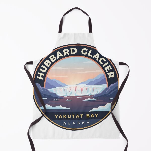 Item preview, Hubbard Glacier Sunrise Alaska Circle Badge Sticker designed and sold by DetourDgn.