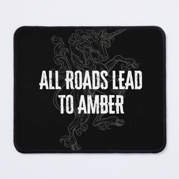Item preview, All Roads Lead to Amber – Roger Zelazny Quote Art designed and sold by Coloor.