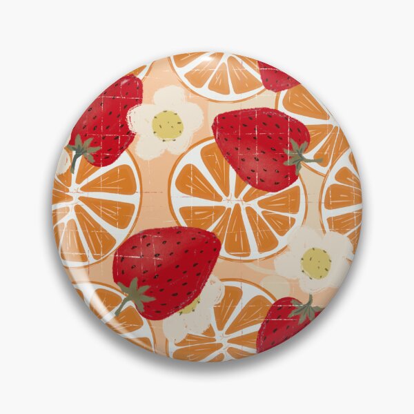 Item preview, Tutti Fruity Oranges And Strawberries Retro Cottage Tile. designed and sold by SalsySafrano.