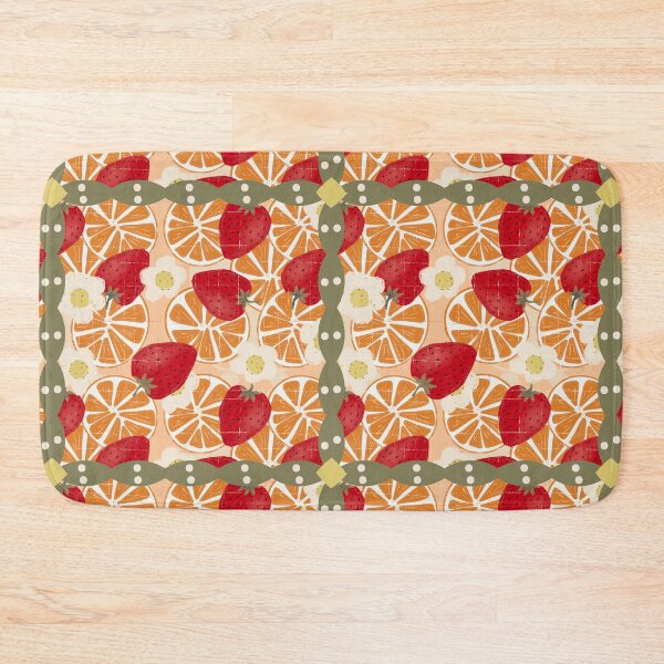 Item preview, Tutti Fruity Oranges And Strawberries Retro Cottage Tile. designed and sold by SalsySafrano.
