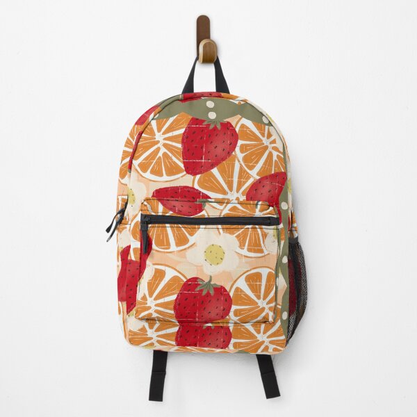 Item preview, Tutti Fruity Oranges And Strawberries Retro Cottage Tile. designed and sold by SalsySafrano.