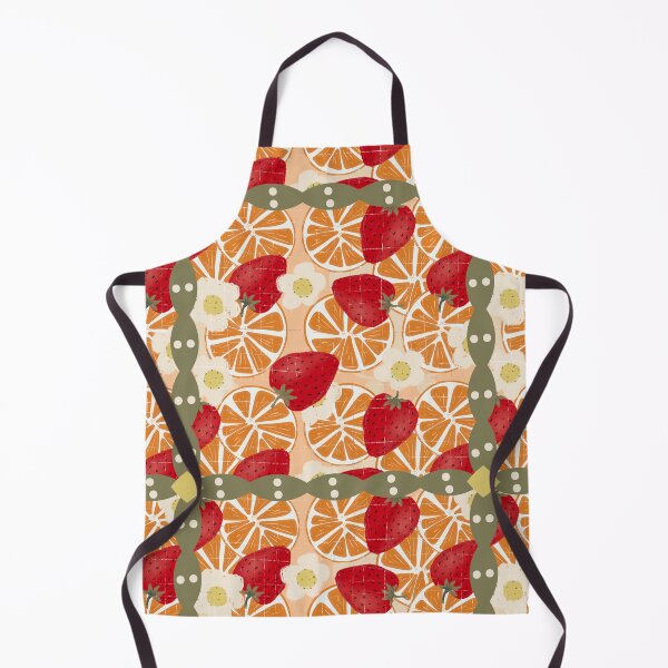 Item preview, Tutti Fruity Oranges And Strawberries Retro Cottage Tile. designed and sold by SalsySafrano.