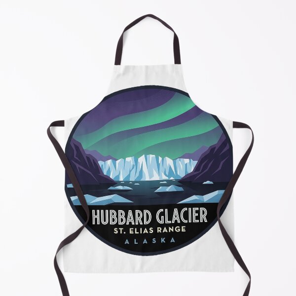 Item preview, Hubbard Glacier Aurora Alaska Art Deco Oval Sticker designed and sold by DetourDgn.