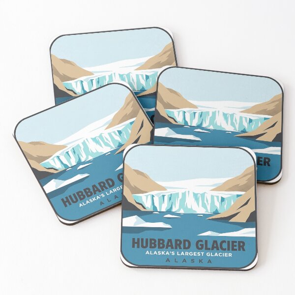 Item preview, Hubbard Glacier Alaska Mid-Century Rounded Badge Sticker designed and sold by DetourDgn.