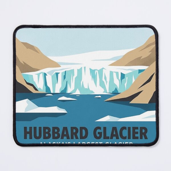 Item preview, Hubbard Glacier Alaska Mid-Century Rounded Badge Sticker designed and sold by DetourDgn.