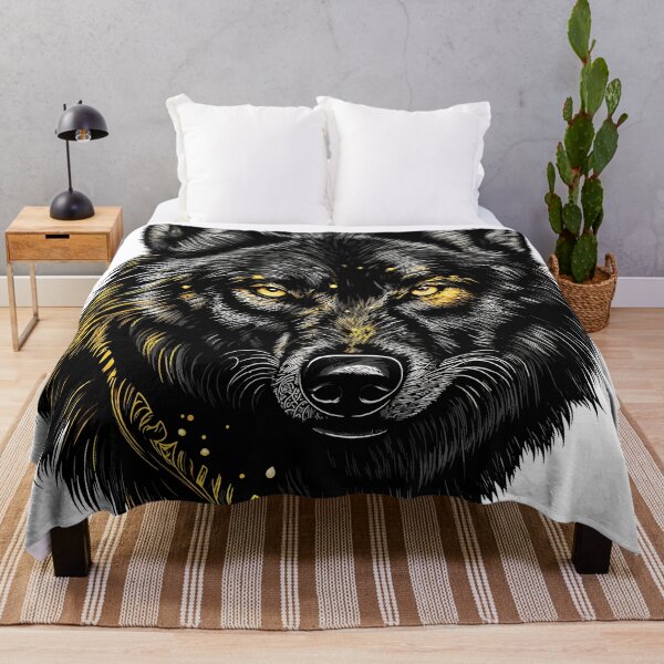 Item preview, Mystical Black Wolf Artwork-Updated  designed and sold by Artbyminga.