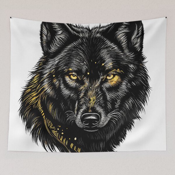 Item preview, Mystical Black Wolf Artwork-Updated  designed and sold by Artbyminga.
