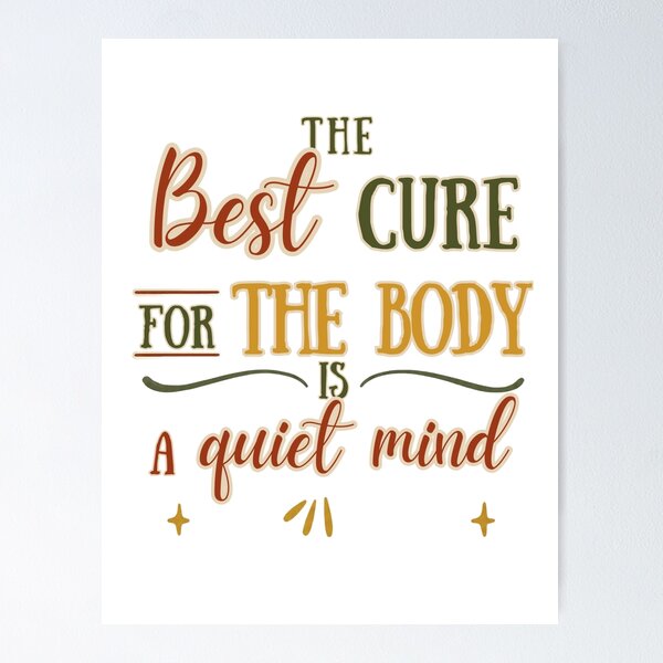 Item preview, Retro 70s [The Cure For The Body Is A Quiet Mind] Vintage Emblem Tee designed and sold by Prishea.