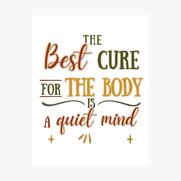 Item preview, Retro 70s [The Cure For The Body Is A Quiet Mind] Vintage Emblem Tee designed and sold by Prishea.