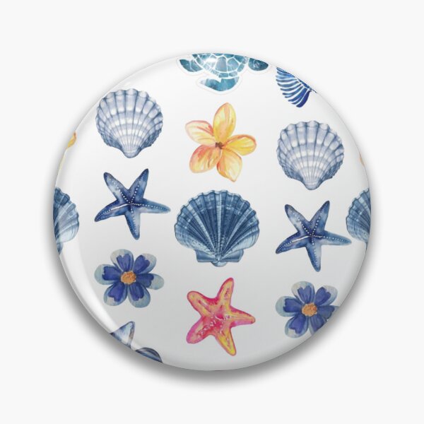 Item preview, Blue Ocean Seashells & Starfish Aesthetic Pattern designed and sold by LunaVales.
